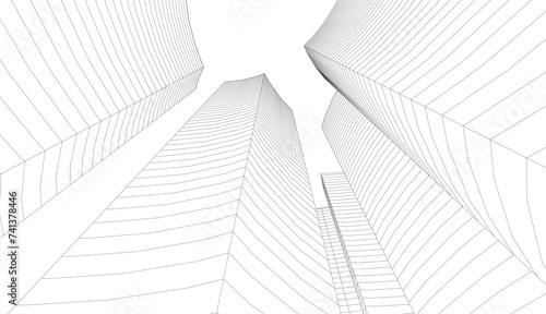 Fototapeta Naklejka Na Ścianę i Meble -  architecture building vector 3d illustration 