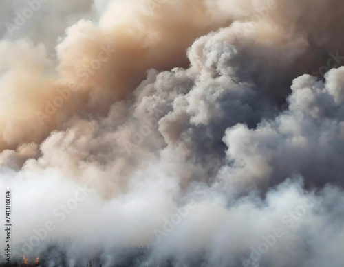 Wildfire Smoke Background - Dramatic Nature Display