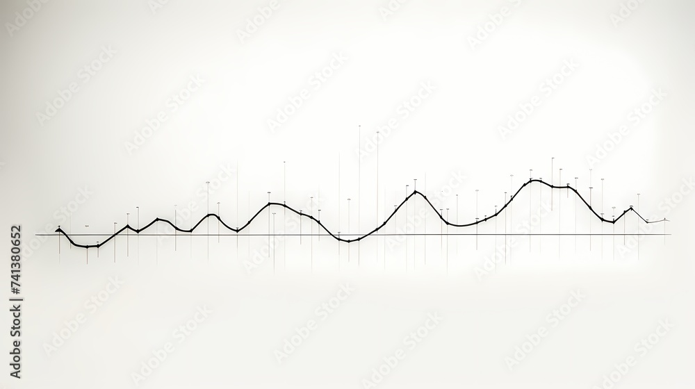 A minimalistic image portraying a single line graph rising against a neutral background, representing gradual market growth.