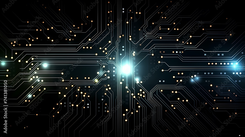 Obraz premium Circuit board background, technology and science concept background