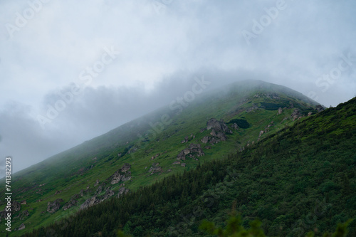 The peak of Mount Ukhaty Kamin in the Carpathian Mountains. © Niko_Dali