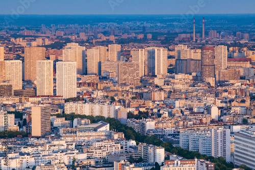 Fototapeta Naklejka Na Ścianę i Meble -  aerial view over Paris France