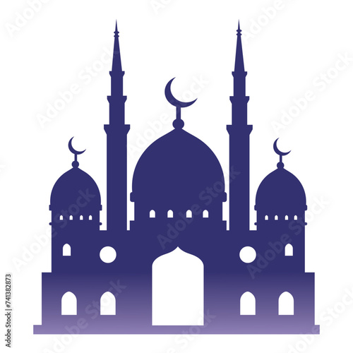 mosque silhouette set vector Ramadhan kareem