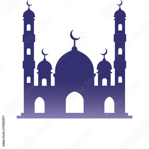 mosque silhouette set vector Ramadhan kareem