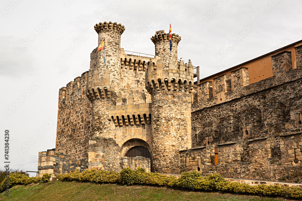 Castillo de los Templarios en Ponferrada, León.