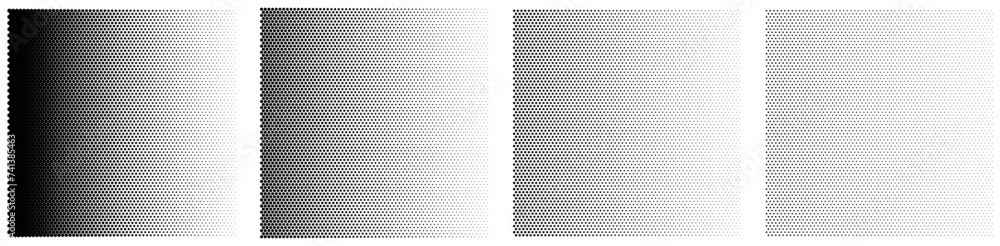 TRAMES VECTORIELLES. Dégradés de demi-teintes avec points parfaitement ronds. 4588 points par carré - obrazy, fototapety, plakaty 