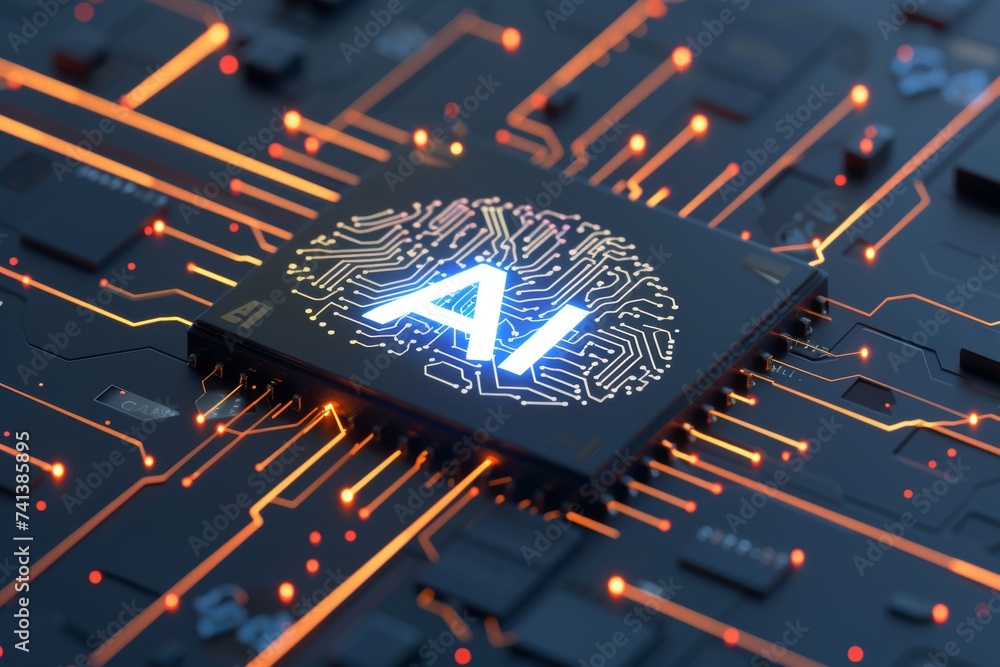AI Brain Chip primary brain tumors. Artificial Intelligence p type mind ...