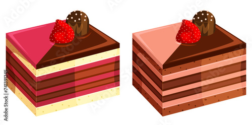 Chocolate and Strawberry Split Pastries 