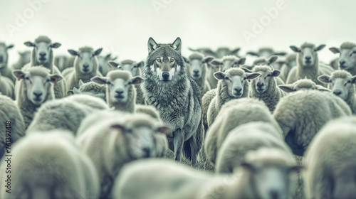 wolf in sheep's clothing, Beware of false prophets, they appear in sheep’s clothing. They are wolves inside, Aesop's Fables photo