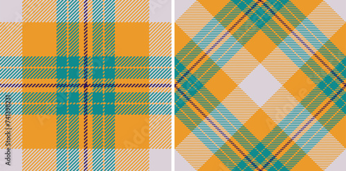 Texture background tartan of vector seamless check with a plaid fabric pattern textile.