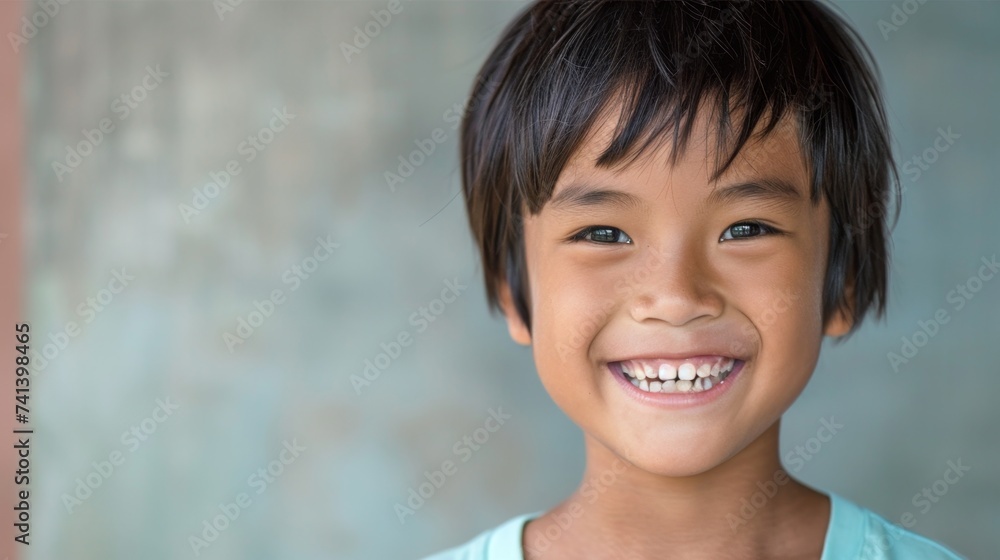Serene Smile: Young Boy in Daylight, Suitable for Educational and Positive Lifestyle Imagery. Serene Smile: Young Boy in Daylight, Suitable for Educational and Positive Lifestyle Imagery.