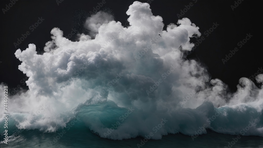 Obraz premium Black and white smoke, smoke wallpaper, wavy smoke and black screen wallpaper, 3d smoke wallpaper, smoke overly wallpaper, fog background