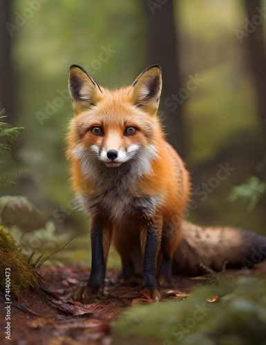red fox in the forest Generative AI © Jaon