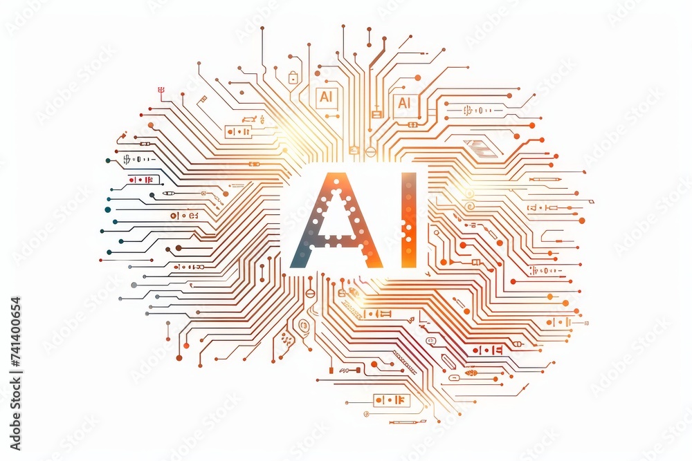 AI Brain Chip brain tumor diagnosis. Artificial Intelligence procedural ...