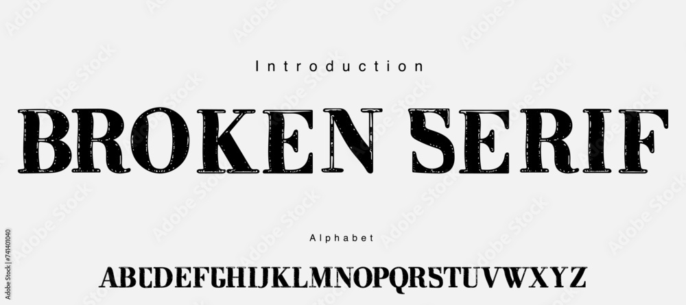 Old serif rough illustration font. serif with grunge style.
Old serif rough illustration font. serif with grunge style.
