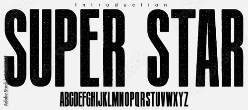 Condensed blod vector font with texture