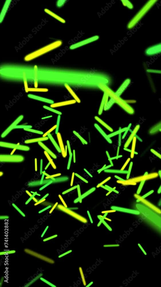 Yellow Green Lines Vertical. Floating neon colors lines, seamless loop, vertical resolution.
Yellow Green Lines Vertical. Floating neon colors lines, seamless loop, vertical resolution.