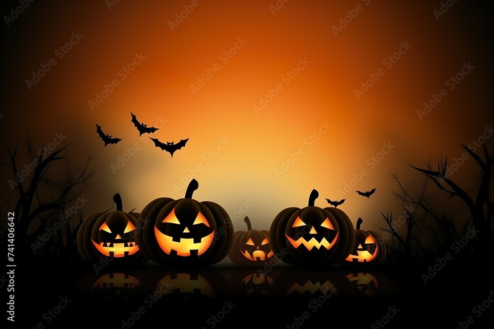 HAppy Halloween pumpkin pattern ai generated HAppy Halloween pumpkin pattern ai generated