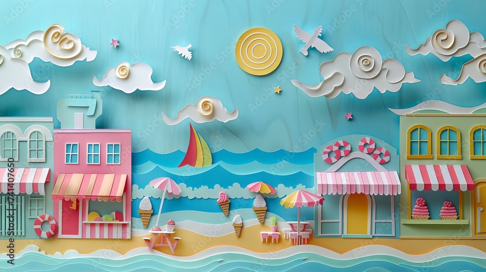Boardwalk and Beachfront: Sunny Day Bustle
Boardwalk and Beachfront: Sunny Day Bustle