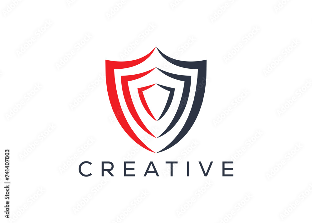 Minimalist Shield mark logo design vector template. Guard mark vector Minimalist Shield mark logo design vector template. Guard mark vector