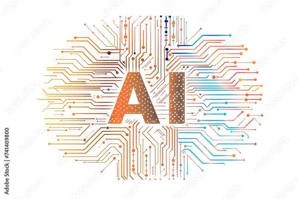 AI Brain Chip image processing ct. Artificial Intelligence axonal ...