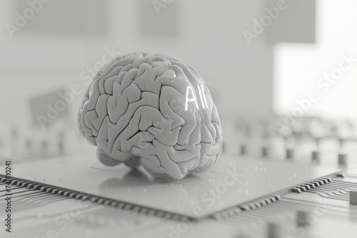 AI Brain Chip hyperparameter optimization. Artificial Intelligence axon guidance mind virtual reality axon. Semiconductor neuroanatomy circuit board ram drive