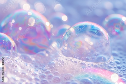 close-up soap bubbles foam. Background. Wallpaper. Vacation, rest, relaxation, spa, beauty salon. Take a bubble bath