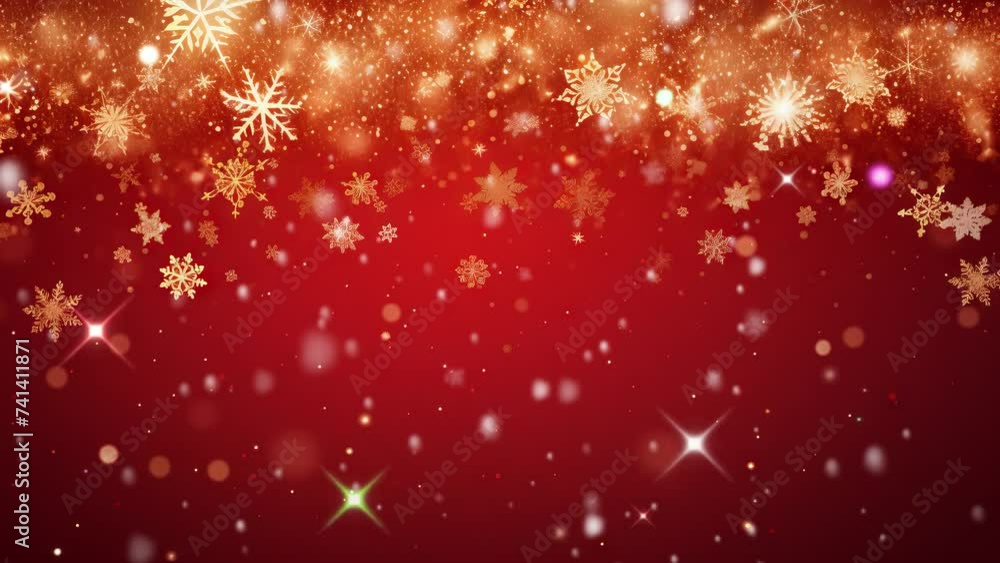 Golden christmas stars on a red festive background Golden christmas stars on a red festive background