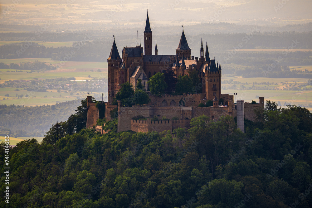 Panoramic view of Hohenzollern Castle in Germany.
