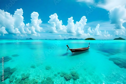 tropical island with sky © qaiser