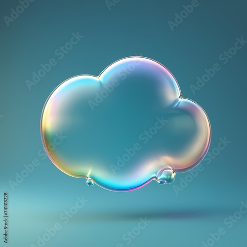 Soap bubble in the form of a cloud