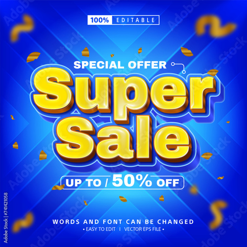 Editable Vector Text Effect Super Sale