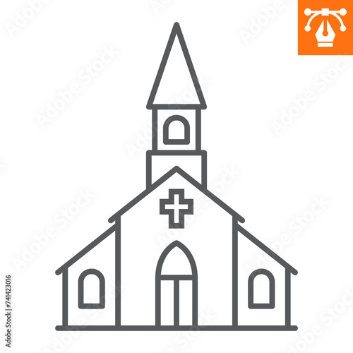 Church line icon