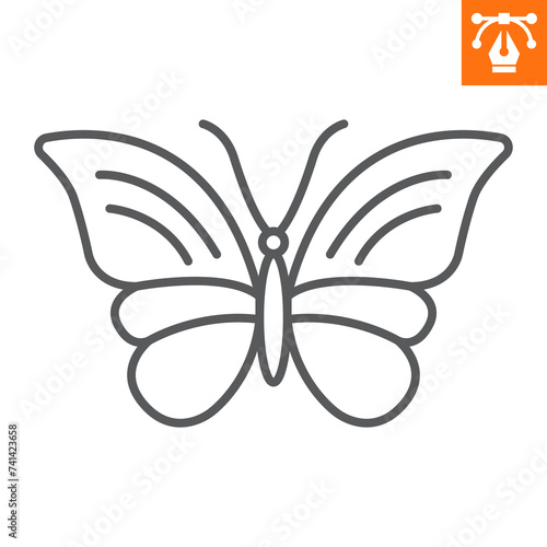 Butterfly line icon
