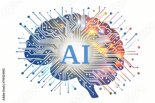 AI Brain Chip neurotechnology. Artificial Intelligence brain network mind healthtech investments axon. Semiconductor it governance circuit board contrast agents ct photo