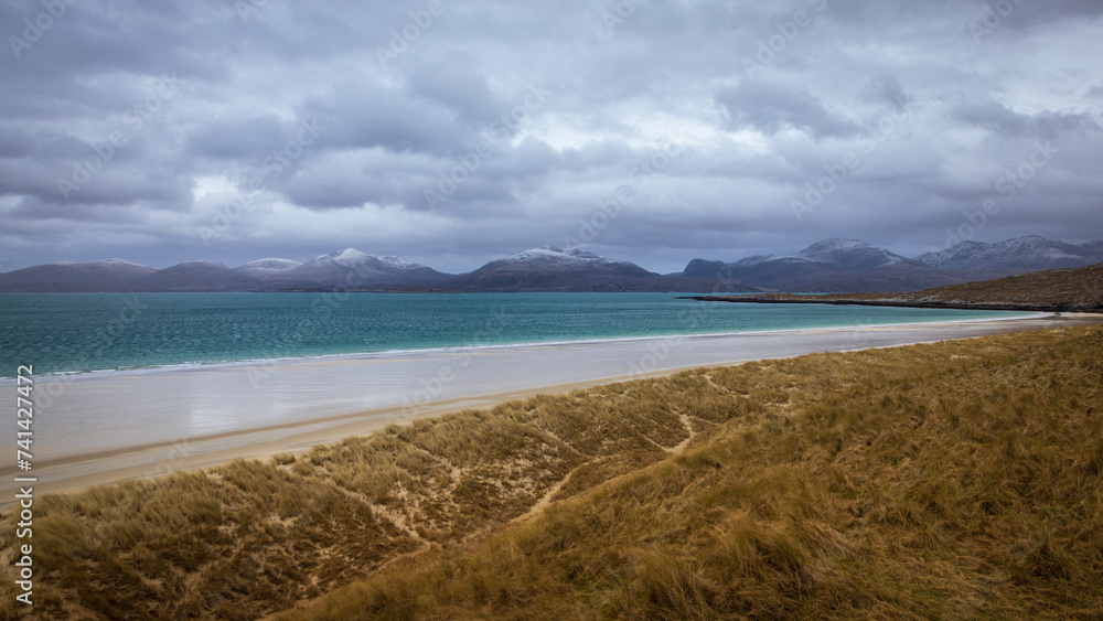 Luskentyre Beach on the Isle of Harris, Outer Hebrides, Scotland. Luskentyre Beach on the Isle of Harris, Outer Hebrides, Scotland.
