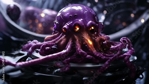 Alien cyborg octopus twist morph photo