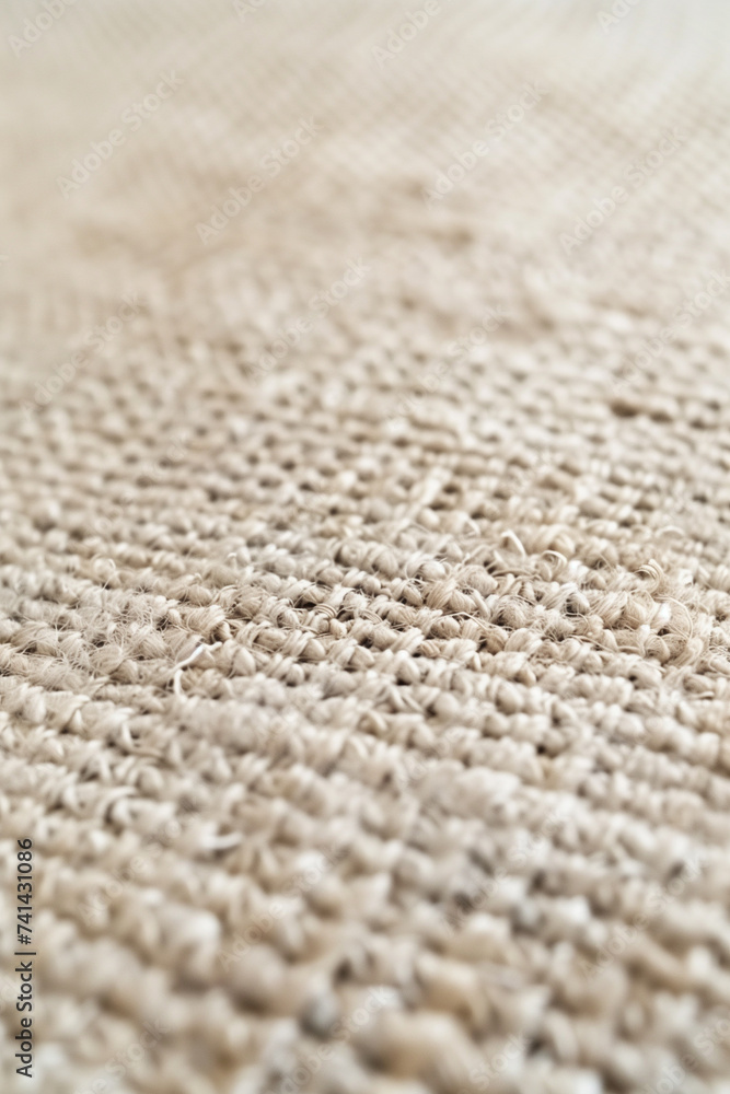 Close-up of a beige woven textile, ideal for backgrounds in design. Close-up of a beige woven textile, ideal for backgrounds in design.