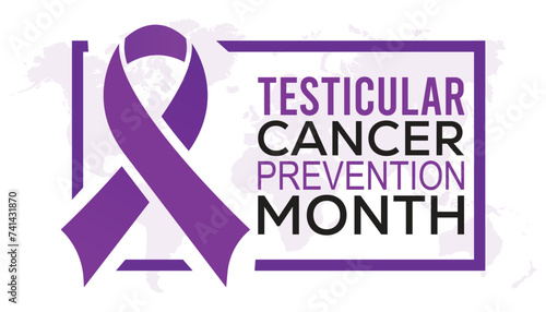 Testicular Cancer Prevention Month observed every year in April. poster, card and background vector illustration design. photo