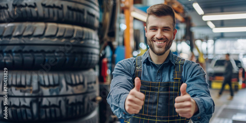 Our tire shop delivers performance that merits a resounding thumbs up. photo