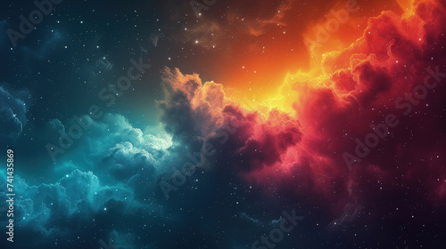 Nebulosa de nube de galaxia espacial colorida. Cosmos nocturno estrellado. Astronomía de la ciencia del universo. Fondo de pantalla de supernova
