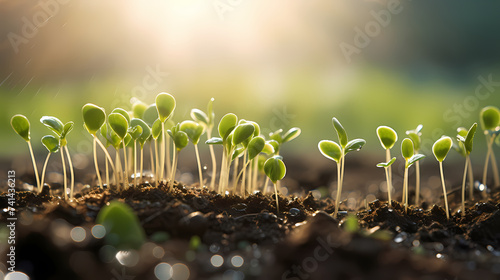 Seed planting and planting, newborn or greenery concept