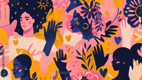 Wallpaper Mural Charity illustration pattern design Torontodigital.ca