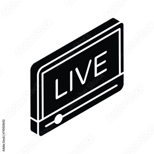 Beautifully designed live streaming isometric vector design