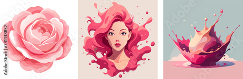 International Women's Day. Vector set flat illustration.