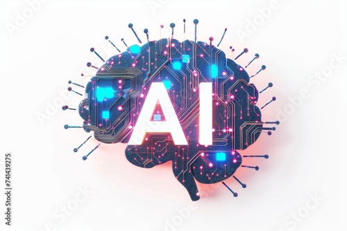 AI Brain Chip edi. Artificial Intelligence artificial intelligence mind association areas axon. Semiconductor machine intelligence circuit board platform as a service