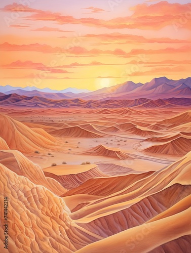 Valley Dreams: Bohemian Desert Landscape Prints Showcasing Sand Valleys