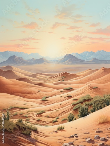Bohemian Desert Landscape Prints: Sand Valleys & Desert Valley Beauty