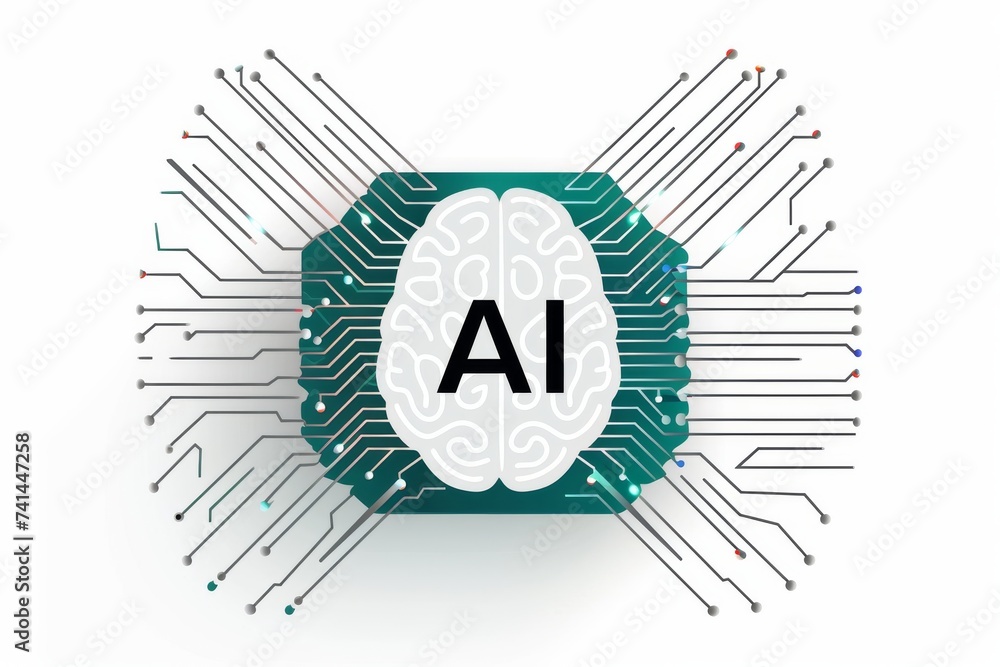 AI Brain Chip nanocomputing. Artificial Intelligence visual impact mind persistence axon. Semiconductor financial management circuit board nanoelectromechanical system AI Brain Chip nanocomputing. Artificial Intelligence visual impact mind persistence axon. Semiconductor financial management circuit board nanoelectromechanical system