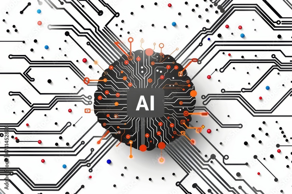 AI Brain Chip processor cooler. Artificial Intelligence tomorrow ...